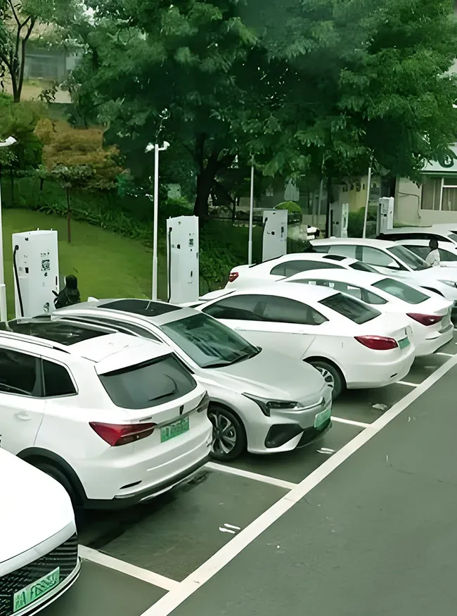 City parking lot charging station